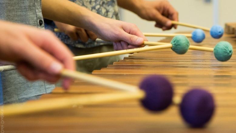 Close up image of a percussion instrument