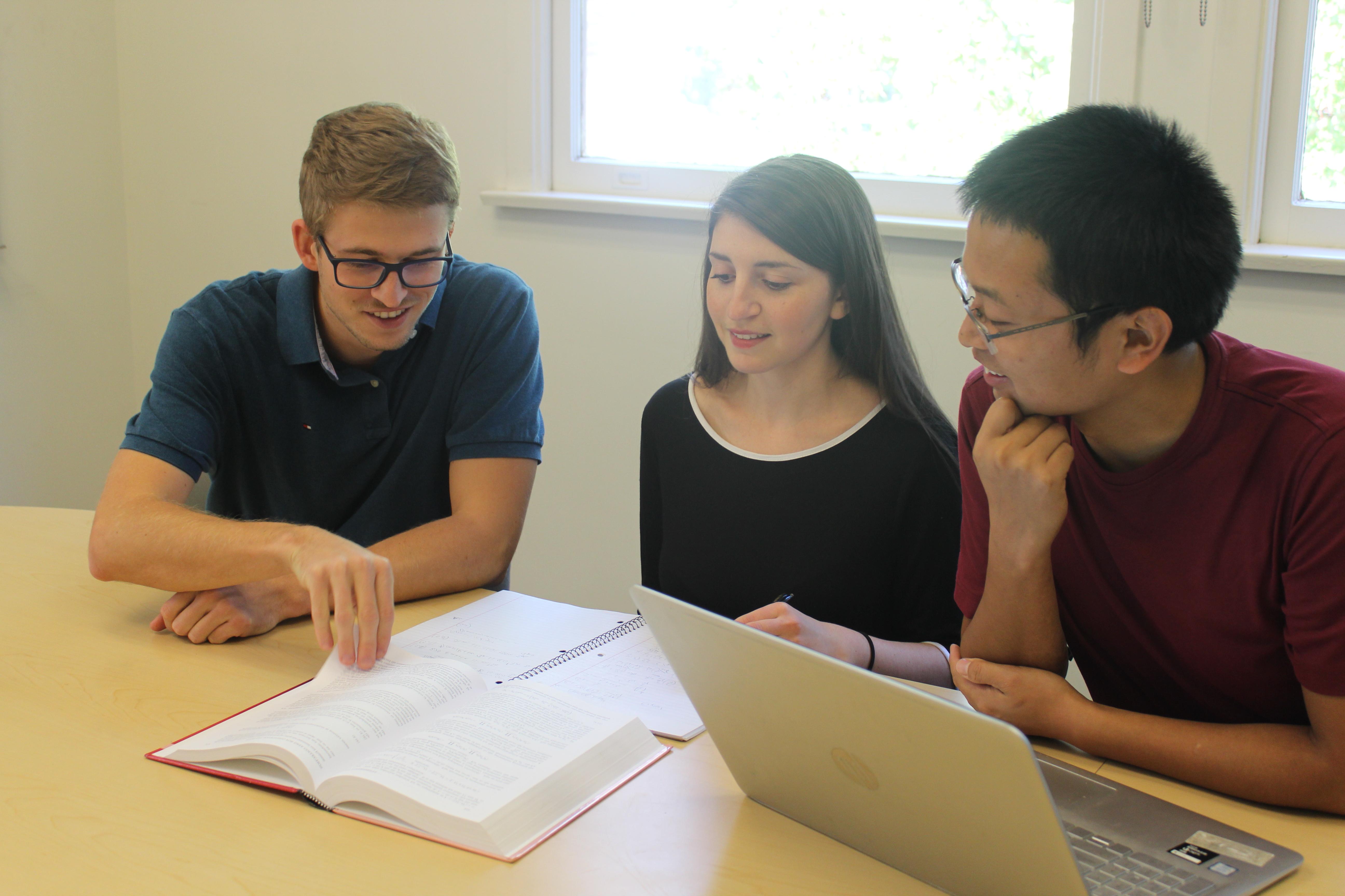 students studying