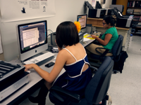 Students in mac lab